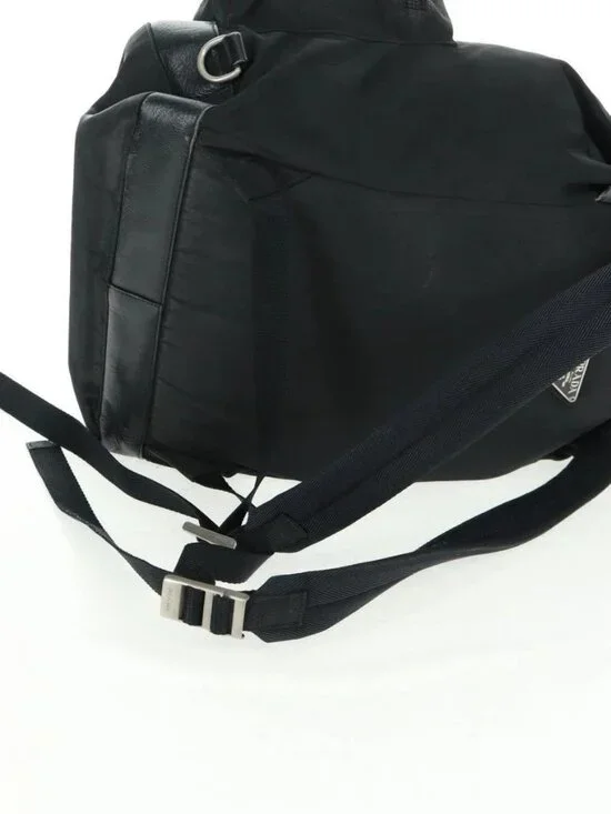 PRADA Backpack Nylon Black Silver Auth bs31873 - Picture 8 of 16
